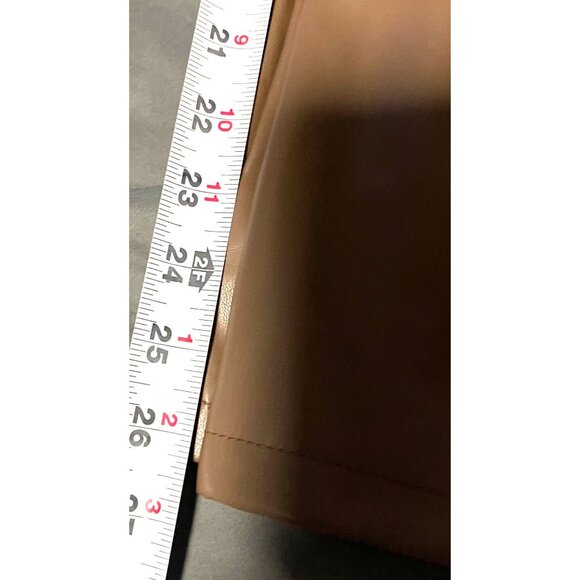 Faux Leather wide leg Pant size Medium Brown new - Picture 6 of 10